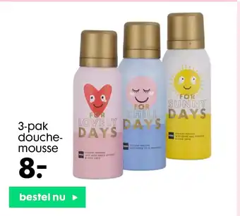 3-pak douche-mousse