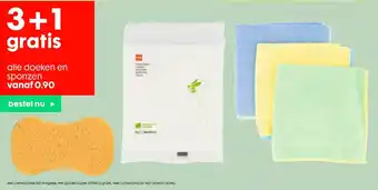 HEMA Alle doeken en sponzen aanbieding