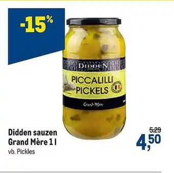 Makro Didden Sauzen Grand Mere 1 L aanbieding