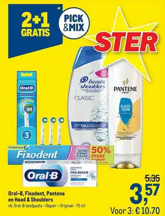 Oral-b, Fixodent, Pantene En Head & Shoulders