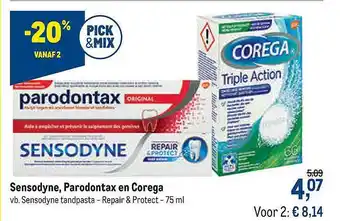 Makro Sensodyne, Parodontax En Corega aanbieding
