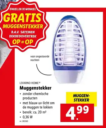 Lidl Livarno Home Muggenstekker, 20 m 0,36 W 383365 aanbieding