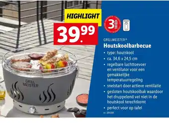 Lidl Grillmeister Houtskoolbarbecue, 34,6 x 24,5 cm 384588 aanbieding