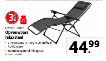 Lidl Livarno Home Opvouwbare Relaxstoel, 384990 - 100343957 aanbieding
