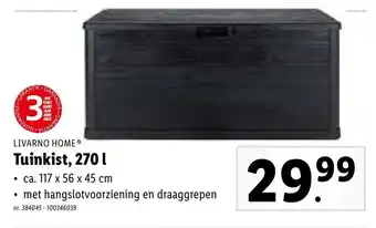 Lidl Livarno Home Tuinkist, 270 L 117 x 56 x 45 cm, 384045 - 100346039 aanbieding
