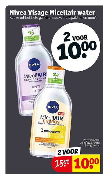 Kruidvat Nivea Visage Micellair Water aanbieding