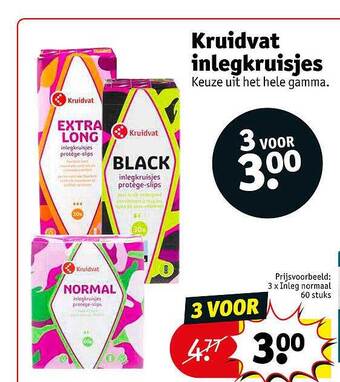 Kruidvat Kruidvat Inlegkruisjes aanbieding