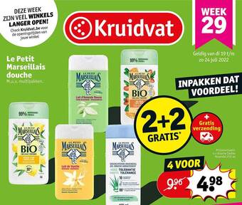 Kruidvat Le Petit Marseillais Douche aanbieding