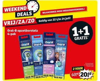 Kruidvat Oralb Opzetborstels 4pak aanbieding