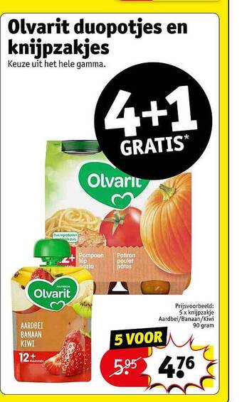 Kruidvat Olvarit Duopotjes En Knijpzakjes aanbieding