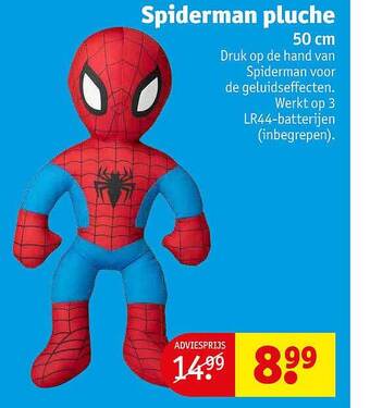 Kruidvat Spiderman Pluche aanbieding