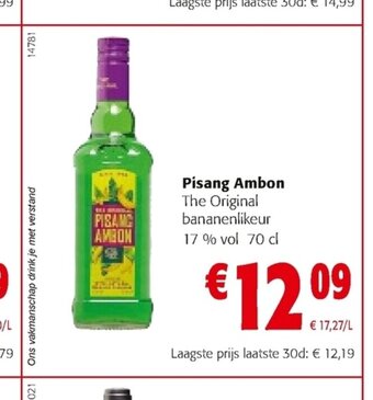 Colruyt Pisang Ambon 70 cl aanbieding