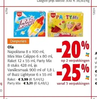 Colruyt Ola Raket 12 x 55 ml aanbieding