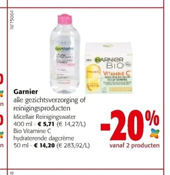 Colruyt Garnier Micellair Reinigingswater 400 ml aanbieding