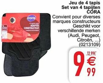 Cora Jeu de 4 tapis set van 4 tapijten cora aanbieding
