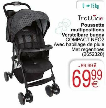 Cora Poussette multipositions verstelbare buggy compact neo2 aanbieding