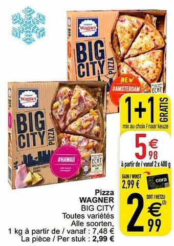 Cora Pizza wagner big city aanbieding