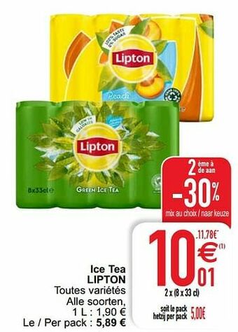 Cora Ice tea lipton aanbieding