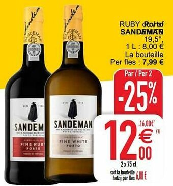 Ruby ou - of white porto sandeman