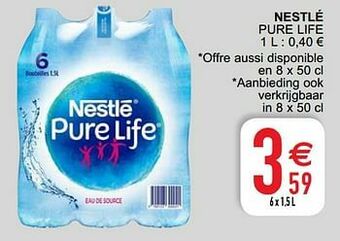 Cora Nestlé pure life aanbieding