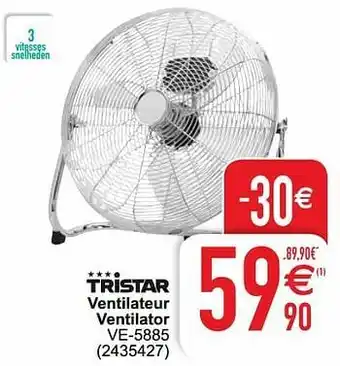 Cora Tristar ventilateur ventilator ve-5885 aanbieding
