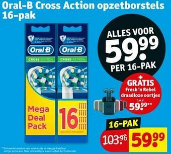 Kruidvat Oral-b cross action opzetborstels aanbieding