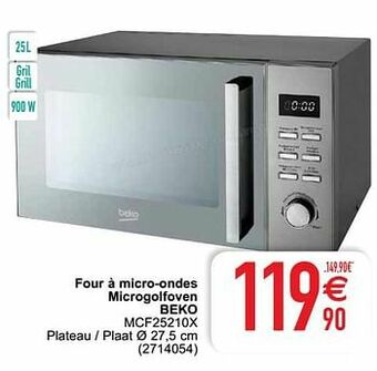 Cora Four à micro-ondes microgolfoven beko mcf25210x aanbieding
