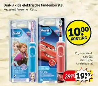 Kruidvat Cars cls elektrische tandenborstel aanbieding