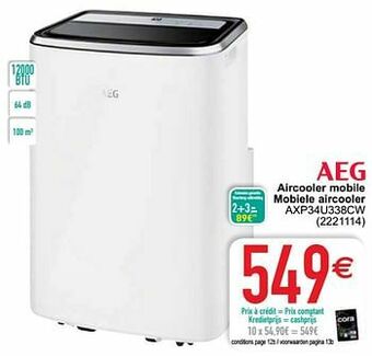 Cora Aeg aircooler mobile mobiele aircooler axp34u338cw aanbieding