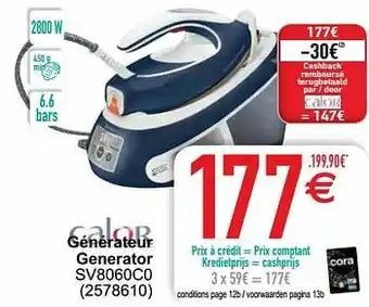 Cora Calor générateur generator sv8060c0 aanbieding