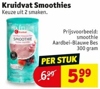 Kruidvat Smoothie aardbei-blauwe bes aanbieding