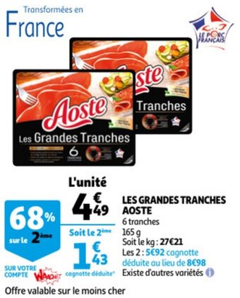 Auchan Les Grandes Tranches Aoste aanbieding