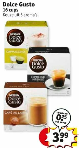 Kruidvat Dolce gusto aanbieding