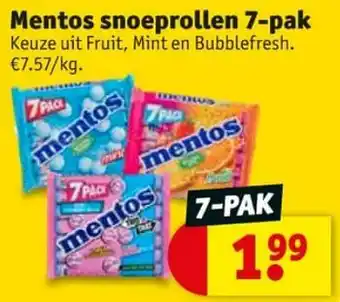 Kruidvat Mentos snoeprollen aanbieding