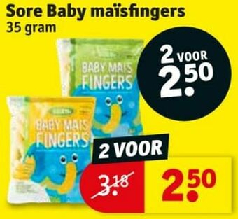 Kruidvat Sore baby maïsfingers aanbieding