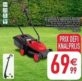 Cora Elem technic kit tondeuse + coupe-bordure électrique aanbieding