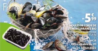 Auchan Moules De Corde De Mediterranee Bio aanbieding