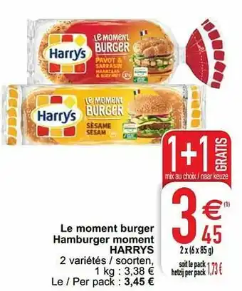 Cora Le moment burger hamburger moment harrys aanbieding