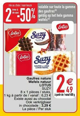 Gaufres nature wafels natuur lotus suzy