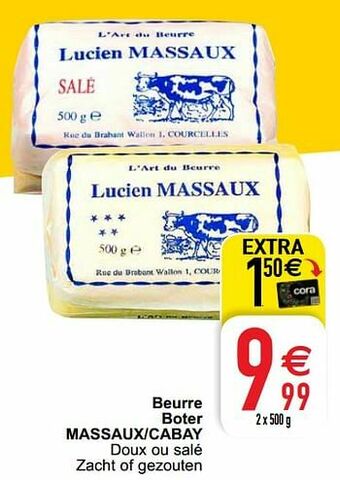 Cora Beurre boter massaux-cabay aanbieding