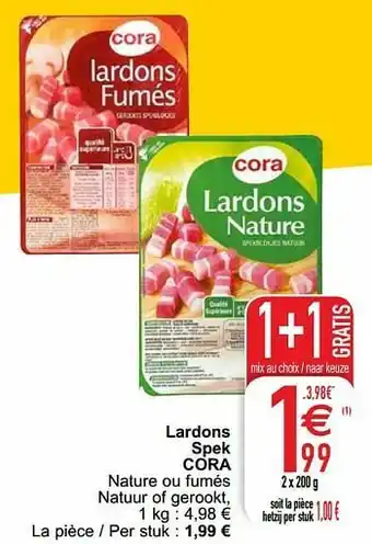 Cora Lardons spek cora aanbieding