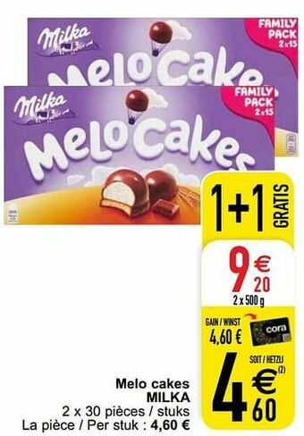 Cora Melo cakes milka aanbieding