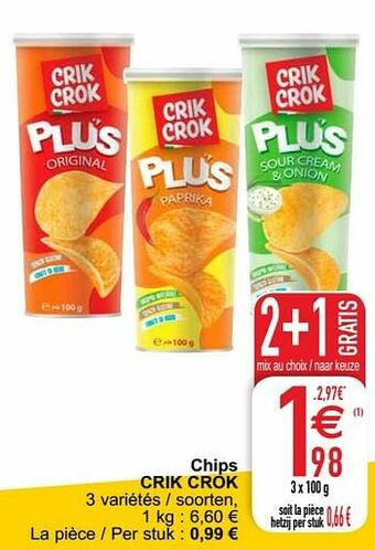 Cora Chips crik crok aanbieding