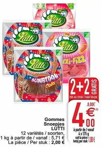 Cora Gommes snoepjes lutti aanbieding