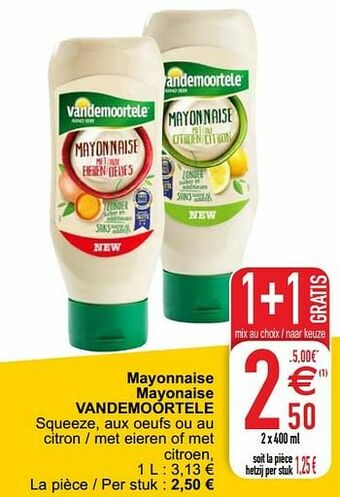 Cora Mayonnaise mayonaise vandemoortele aanbieding