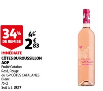 Auchan Cotes Du Roussillon AOP aanbieding