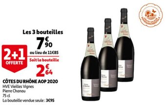 Auchan Cotes Du Rhone AOP 2020 aanbieding