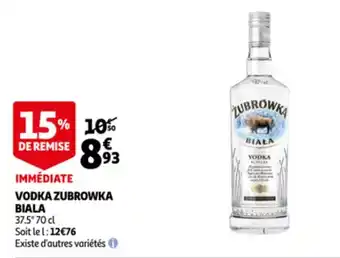 Auchan Vodka Zubrowka Biala aanbieding