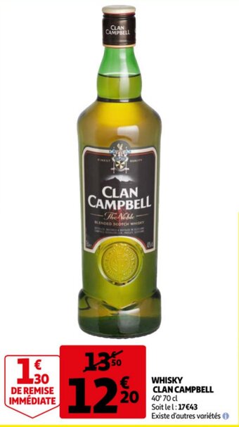 Auchan Whisky Clan Campbell aanbieding