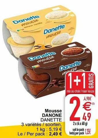 Cora Mousse danone danette aanbieding